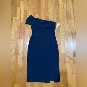 Eliza J NWT Navy Blue Cocktail Midi Dress